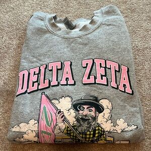 Delta Zeta Grey Yosef sweatshirt